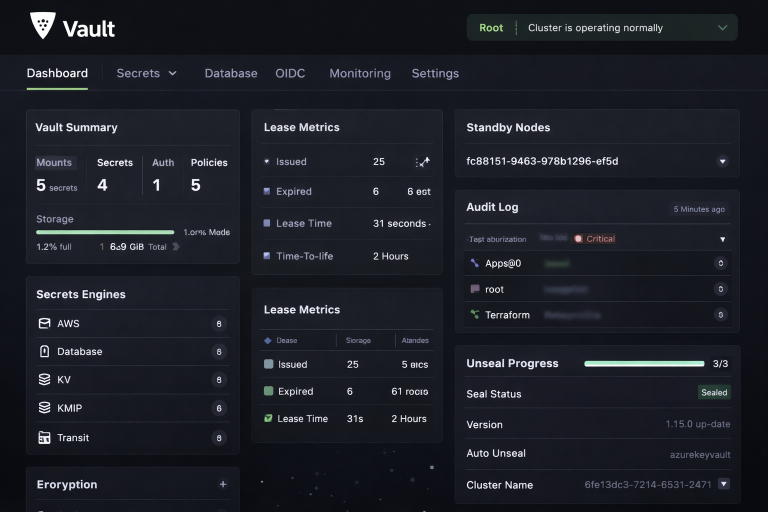 Vault Management Dashboard